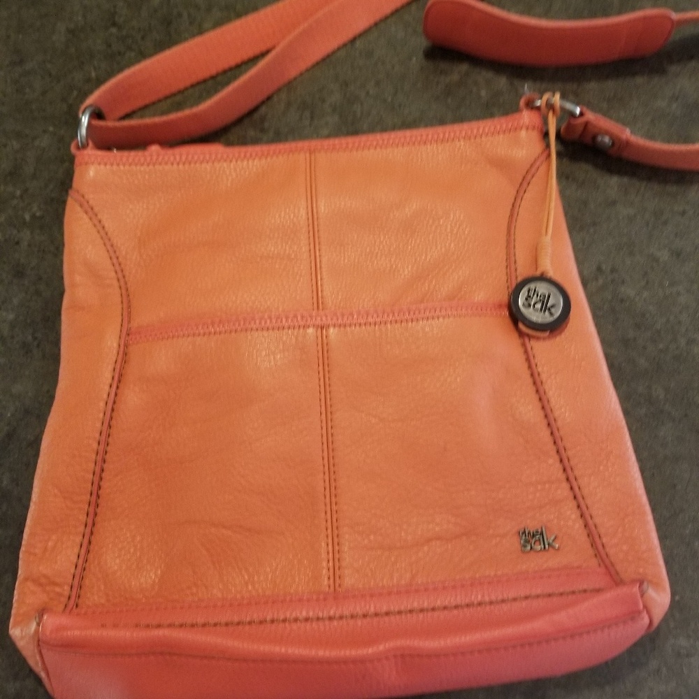 The Sak Orange Leather Crossbody